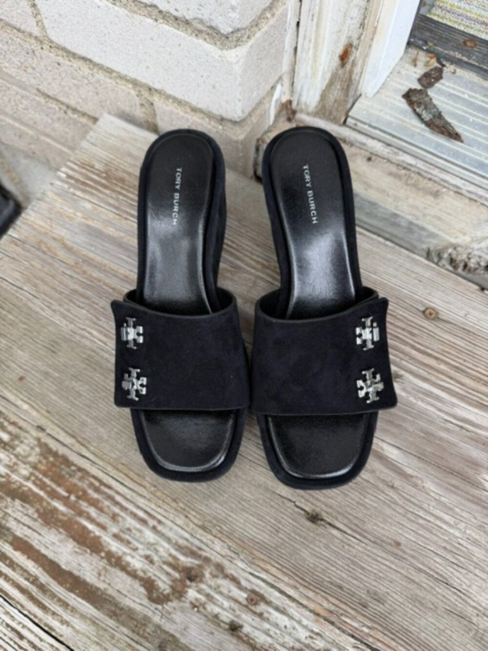 Tory Burch Turnlock Wedge Slide Sandal Size 7